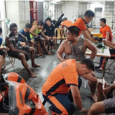 MT Terra Nova, heading to Iloilo, was carrying 1.4 million liters of industrial fuel. One crew member is missing.